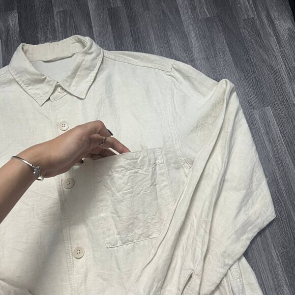 White Button Up Shirt - Picture 3 of 4